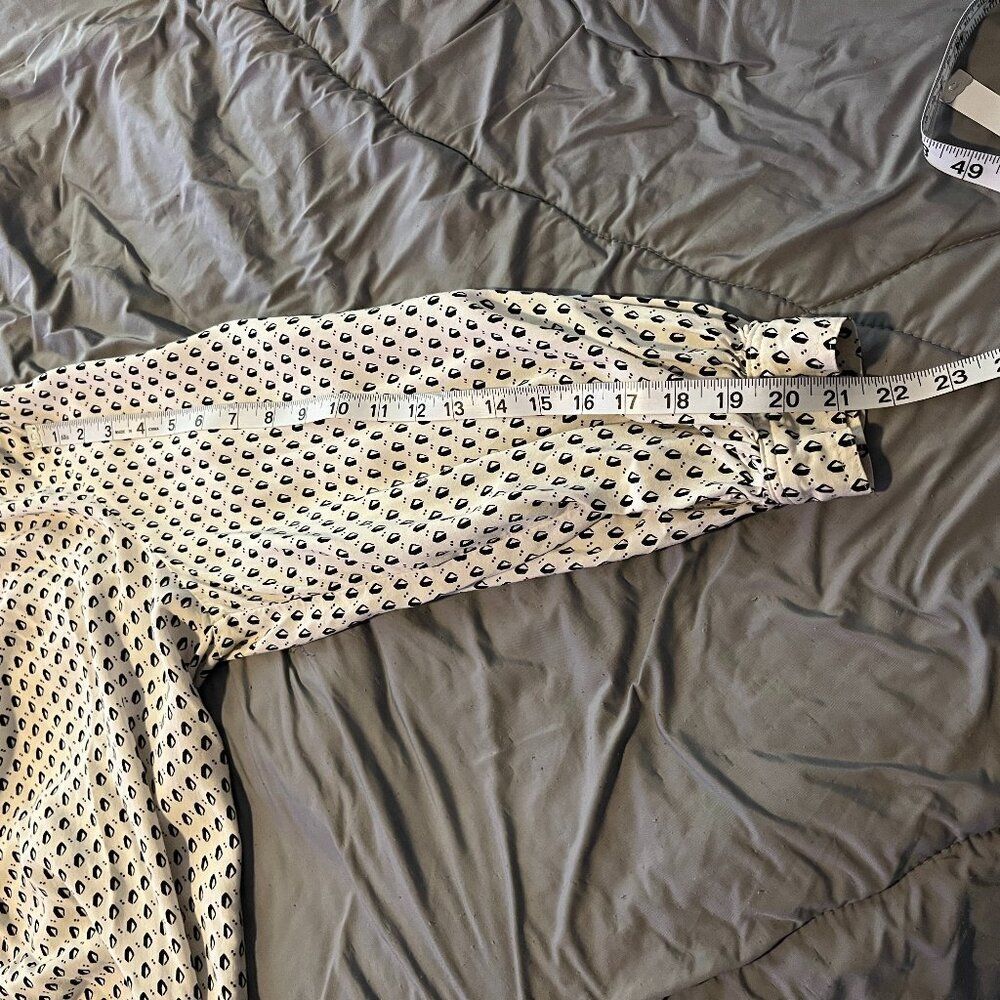 Women's H&M Black & White LS Dress, Size 12 - Picture 6 of 8